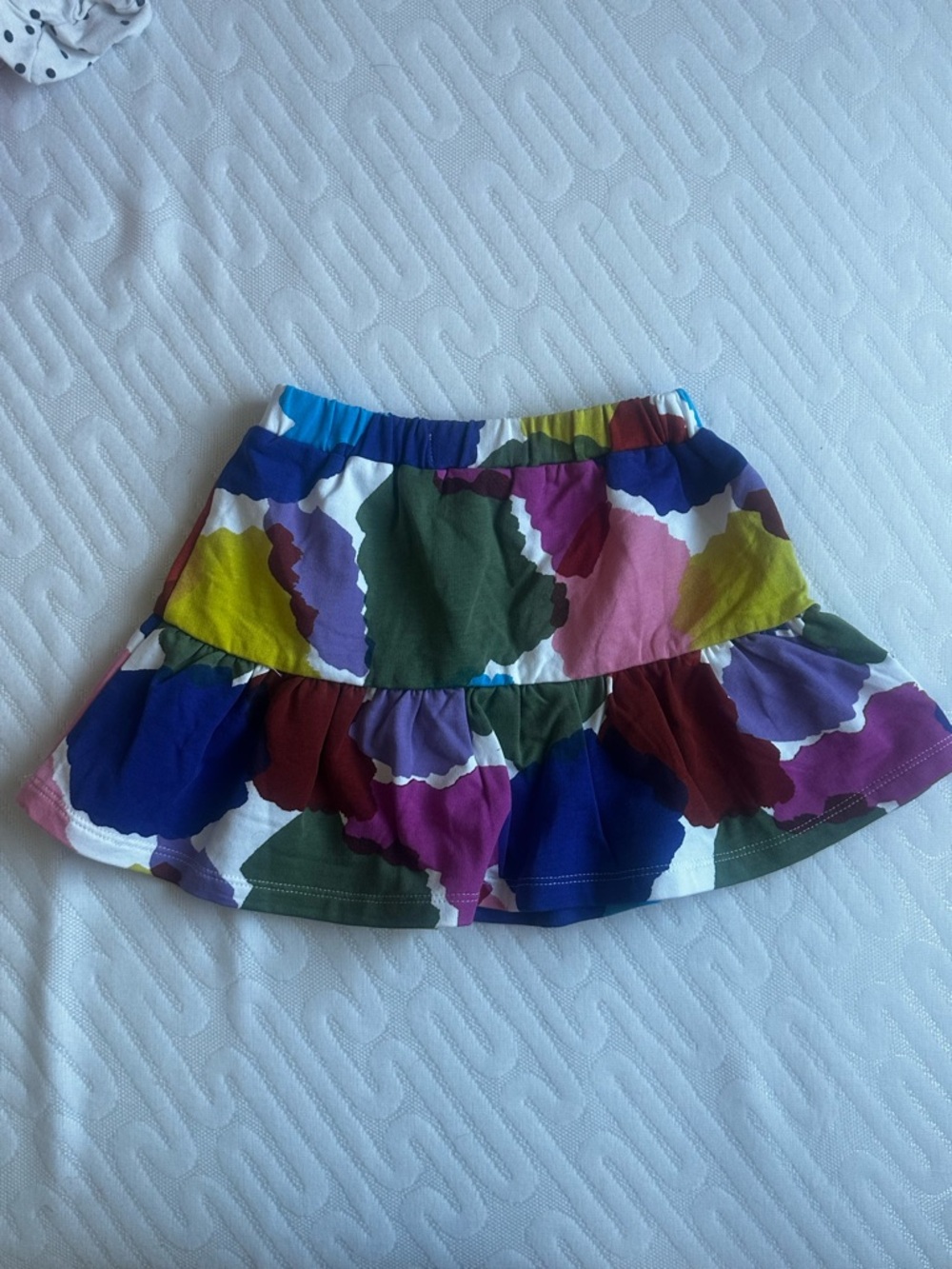 Mini Boden Multicolor Tiered Skirt in Blue, Green, Purple, Pink & Yellow